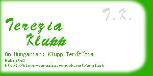 terezia klupp business card